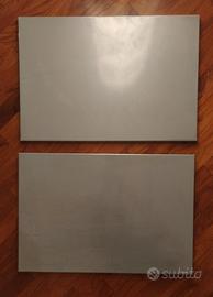 2 lavagne in metallo lucido 40x60 per casa/ufficio