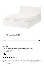 Letto Malm 160x200 + materasso