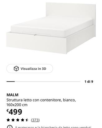 Letto Malm 160x200 + materasso