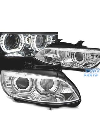 FARI BMW E92 E93 06-10 XENON OCCHI ANGEL LED CROMA