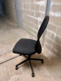 Sedia da uffico nera ikea flintan