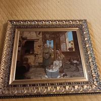 quadro olio su tavola