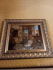 quadro olio su tavola