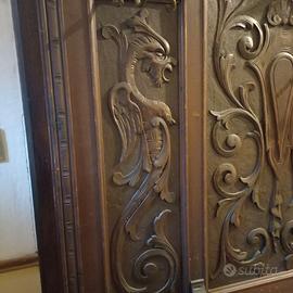 Mobile antico scolpito a mano 1800 rinascimento