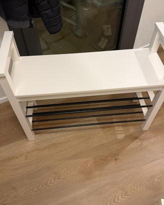 Porta scarpe bianco con seduta