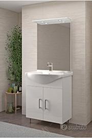 Specchiera con faretti a led per bagno