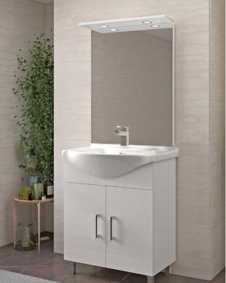 Specchiera con faretti a led per bagno