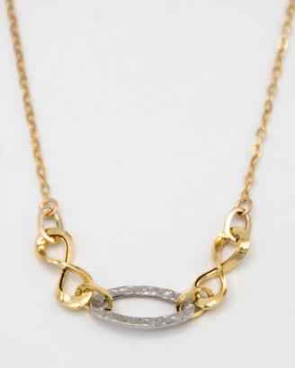 Collana in oro giallo 9 kt con centrale S.6