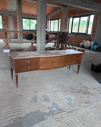 Set toeletta e comodini legno marmo