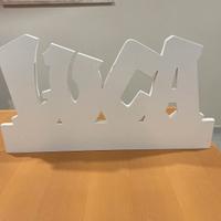 Scritta in legno del nome LUCA