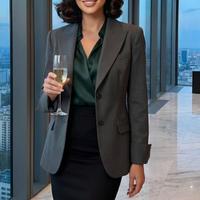 Giacca grigia in pura lana vergine nuova