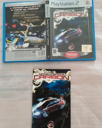 Copertina e Manuale Need for Speed Carbon ps2 pla