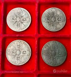 Regno Unito 4 monete in argento anni 1920/1922.