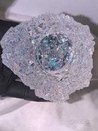 Elegante portacandele effetto cristalli ologragici