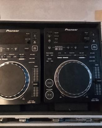 coppia Pioneer cdj 350 + Flycase su misura 