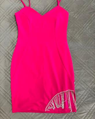 Abito midi fucsia