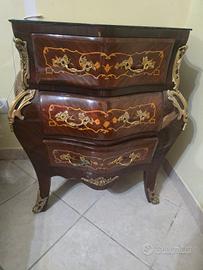 tris comò e comodini  stile barocco