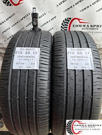 2 PNEUMATICI 215/55 R17 CONTINENTAL ESTIVE 80%