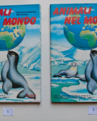 2 Album figurine Animali nel Mondo Fol-Bo anni '70
