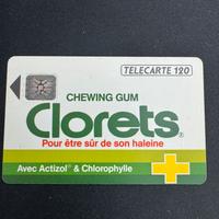 TELECARTE 120 CHEWING GUM CLORETS-ARTICOLO RARO