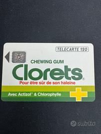 TELECARTE 120 CHEWING GUM CLORETS-ARTICOLO RARO