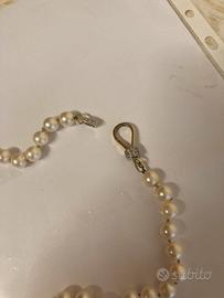 Collana perle girocollo pomellato