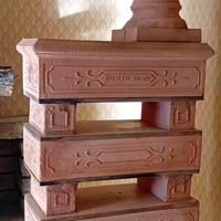 Stufa in terracotta antica Becchi Forlì accumulo