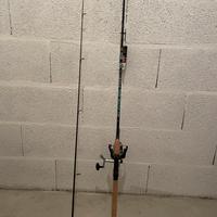 Canna da pesca in carbonio NUOVA + accessori