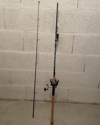 Canna da pesca in carbonio NUOVA + accessori