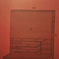 Porta TV GRANDE in vero legno Wengè solo a BERGAMO