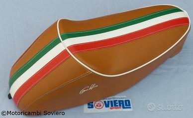 Sella Gobba Marrone Trcolore Lungo Vespa 50 Specia