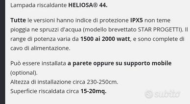 lampada riscaldante Heliosa 44 2000 watt
