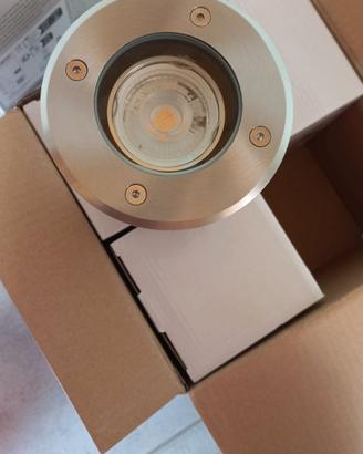 4 Faretti da terra segnapasso 3000K ø 110 x 138h