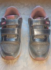 SCARPE SNEAKERS FILA BAMBINA MIS.32 ARGENTO ROSA 
