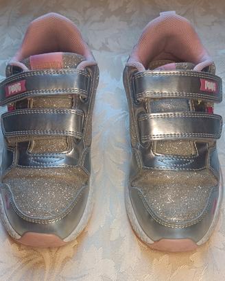 SCARPE SNEAKERS FILA BAMBINA MIS.32 ARGENTO ROSA 