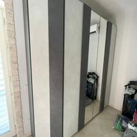 Armadio camera da letto grigio panna