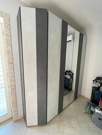 Armadio camera da letto grigio panna