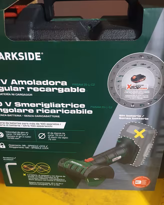 smerigliatrice angolare parkside 