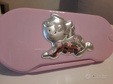 Porta posate con argento bambina nuovo battesimo