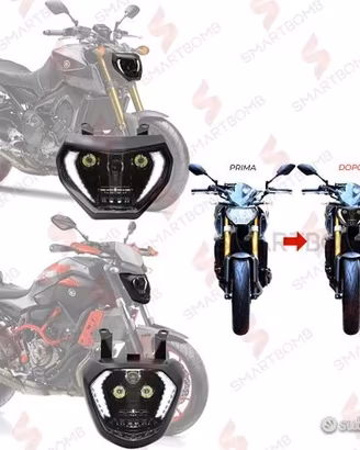 Faro led yamaha fz07 mt-07 fz-09 mt-09 OMOLOGATI