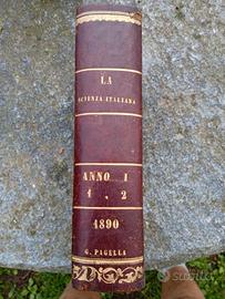 libro antico "La scienza italiana" 1890