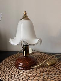 Lampada vintage in vetro di murano