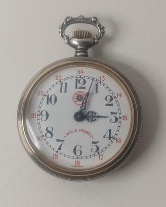 Piccolo orologio ferroviario Roskopf; funziona