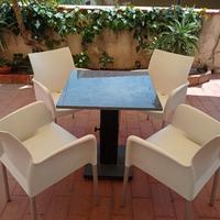 sedia poltroncina pedrali 4 sedie+ tavolo