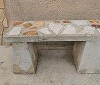 2 panchine in cemento artigianali
