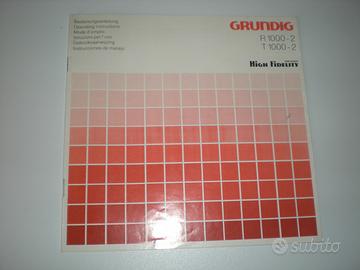 Manuale istruzioni receiver grundig r1000-2