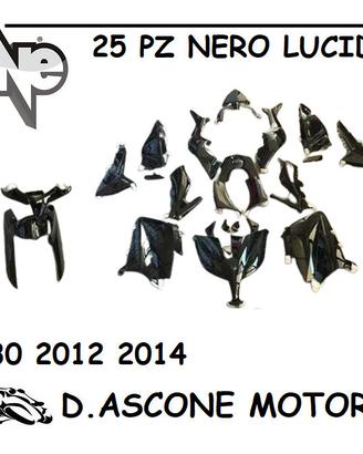 KIT CARENE NERO LUCIDO TMAX 530 2012 2014 25 PZ