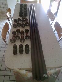 2 Bastoni per tende in legno diametro 35 mm