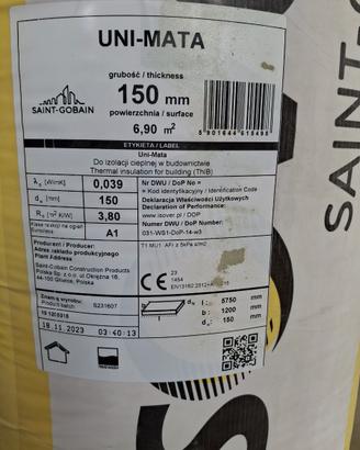 Lana minerale 75mm and 150mm