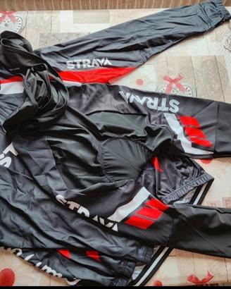 completo ciclismo invernale. nuovo felpato 